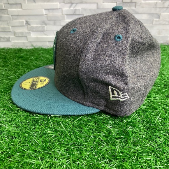 NEW ERA PHILADELPHIA EAGLES HOME ONFIELD ESTABLISHED 100 YEARS FITTED HAT 7 1/8 - Picture 6 of 8